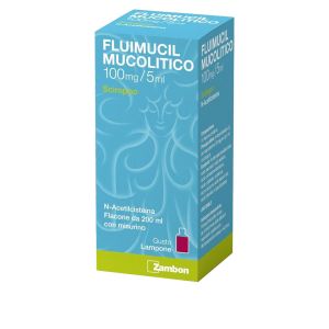 034936118 Fluimucil Mucolitico Sciroppo 100 mg Gusto Lampone