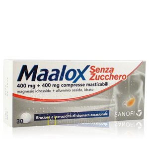 Maalox 400mg + 400mg Compresse Masticabili 