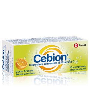 926737646 Cebion 1G 10 Compresse Effervescenti Gusto Arancia Senza Zucchero 