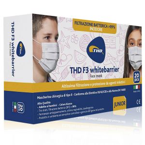 THD F3 Whitebarrier Mascherine Junior 20 Pezzi