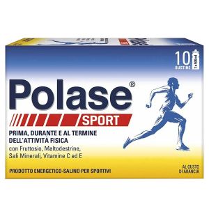 987437201 Polase Sport Energetico-Salino Sportivi Gusto Arancia 10 Bustine 