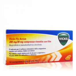 vicks flu action 200mg 30 mg compresse rivestite febbre e raffreddore saninforma