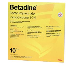 023907140 Betadine 10% Garze Impregnate Iodopovidone