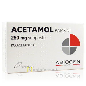 Acetamol Bambini 250 mg Supposte