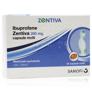 Ibuprofene Zentiva 200 mg 24 Capsule Molli