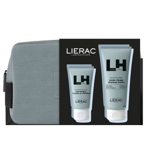 Lierac Cofanetto Homme Pouch Gel Idratante Energizzante + Gel Doccia